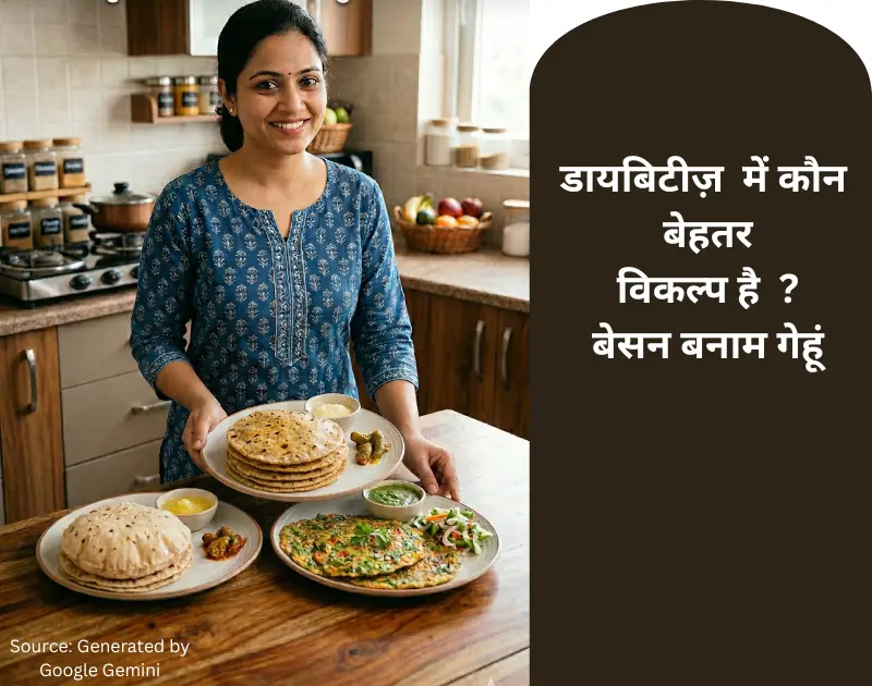 Besan vs wheat for diabetes